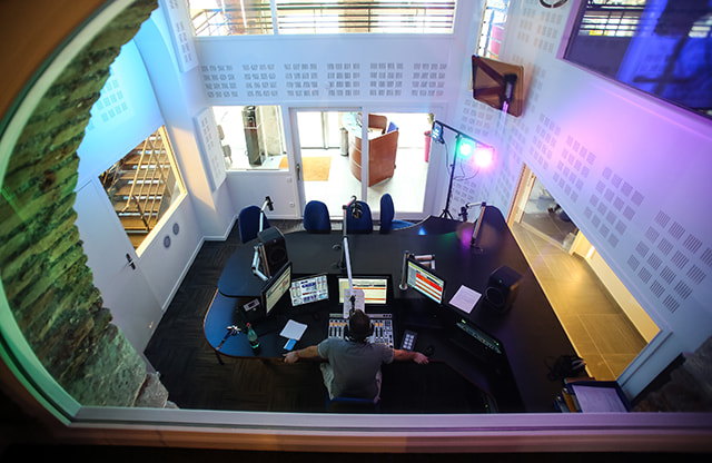 Le studio d'ACTIV Radio à Saint-Étienne
